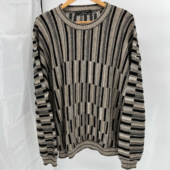 Vintage Protege Collection Mens Wool Alpaca Blend Size XXL Cosby Style 3D Knit - Picture 1 of 9